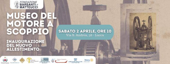 Banner inaugurazione Museo del motore a scoppio Barsanti e Matteucci